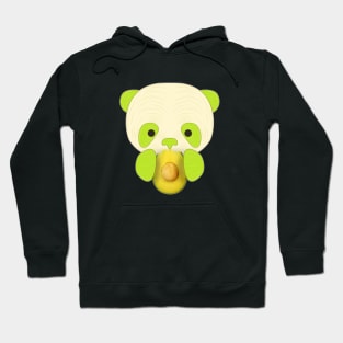 cute panda eat avocado Hoodie